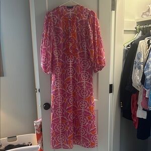 Vibrant Floral Long Sleeve Dress